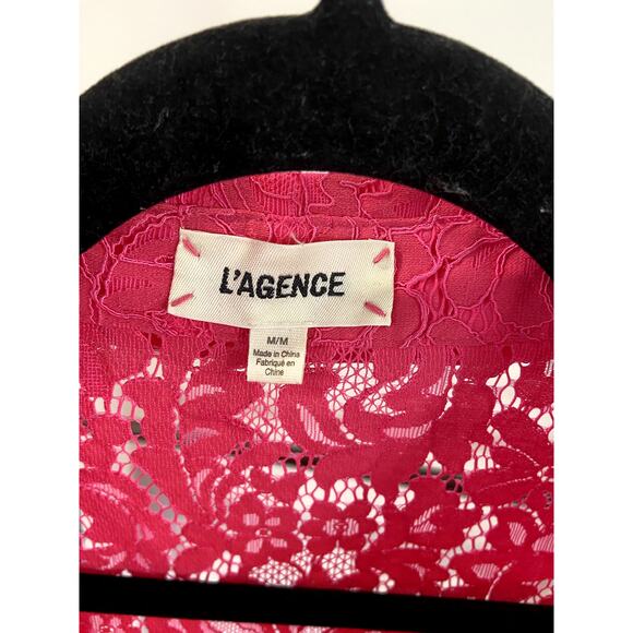 L'Agence Jenica Lace Blouse in Rose size M medium - Picture 4 of 6